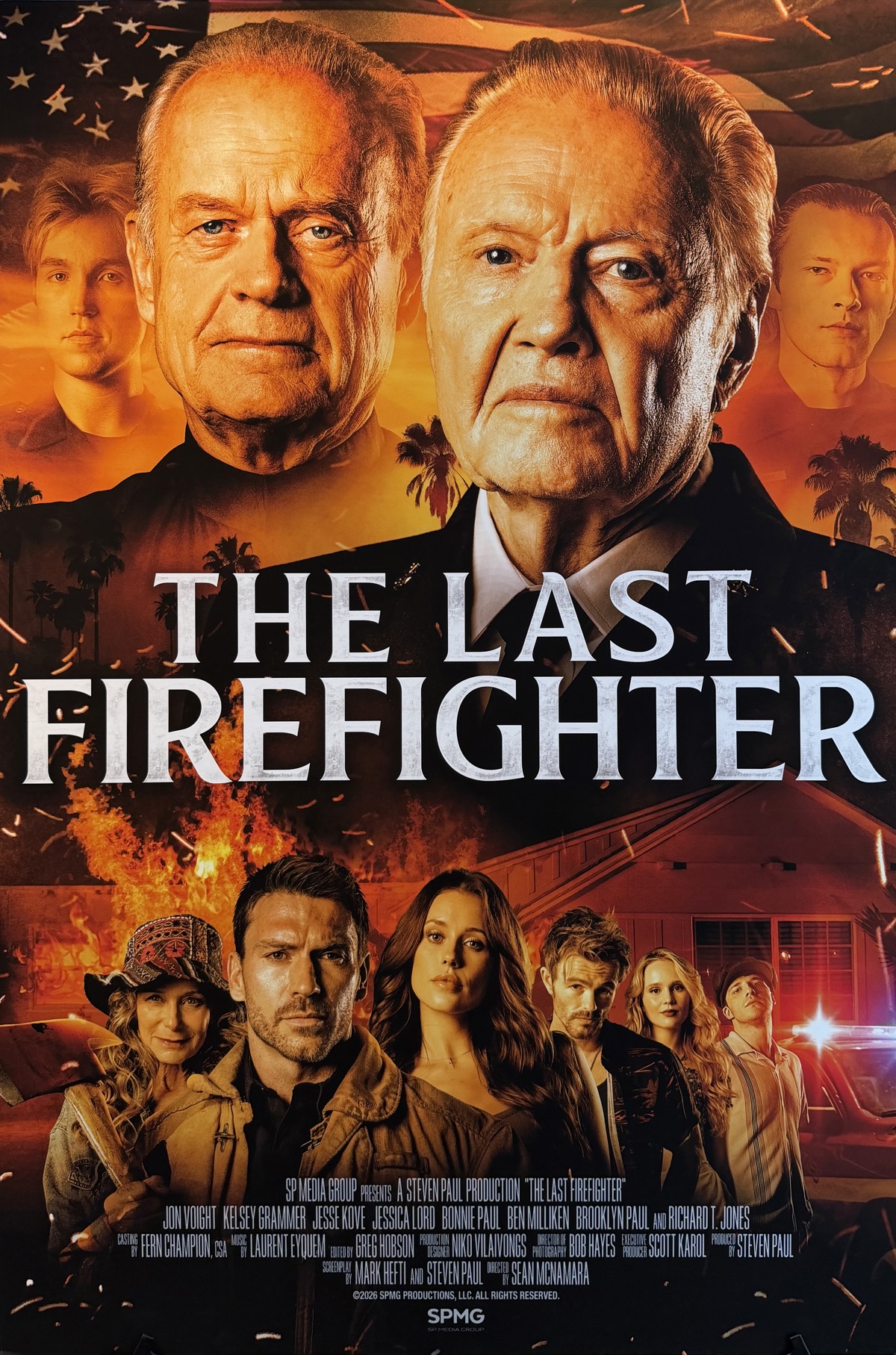 The Last Firefighter poster, a film directed by Sean McNamara, starring Jon Voight and Kelsey Grammer